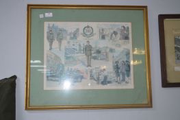 Framed and Signed Print of First Regiment Royal Mi