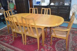 1970's Nathan Nathan Teak Extending Dining Table w