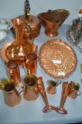 Copper Kettles, Jugs, Trays, etc.