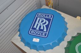Giant Rolls Royce Bottle Cap