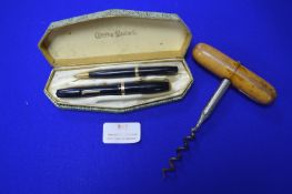 Conway Stewart Fountain Pen Set and a Corkscrew