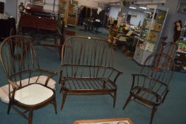 Ercol bentwood Two Seat Sofa plus Two Matching Arm