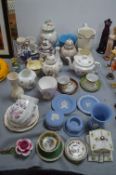 Pottery Items by Wedgewood, Coalport, etc.