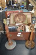 Small Vintage Suitcase Containing Collectibles, Wo