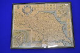 Reproduction Map of The North and East Ridings of