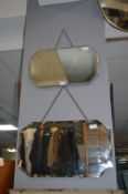 Two 1930's Beveled Edge Mirrors