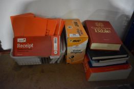 *Notebooks, Receipt Book, Pens, Bible, Dictionary,