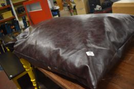 *Large Brown Leatherette Beanbag 110x80cm