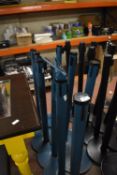 *Nine Blue Retractable Belt Barrier Stanchions