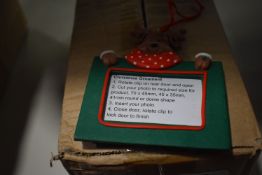 Box of 24 Reindeer Photo Frame Tree Ornaments