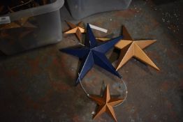Line of Copper and Blue Suspended Stars