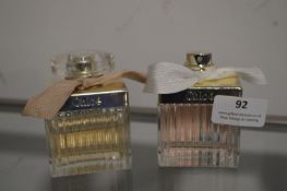 *2x Part Bottles of Chloe Eau De Parfum