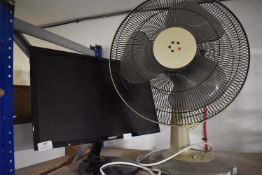 *Desk Fan, and a Samsung Monitor