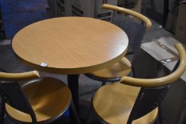 *Circular Bistro Table with Three Chairs