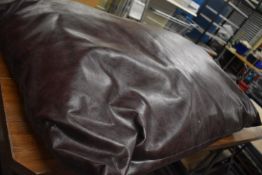 *Large Brown Leatherette Beanbag 110x80cm