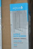 *16x Aqua 4-Fold Bath Screens 1400x840mm