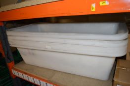 *Six 165L Polyethylene Mixing Baths