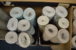 *Twelve Assorted Part and Full Rolls of Wallpaper