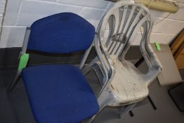 *Three Assorted Chairs and a Lectern