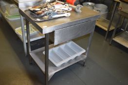 *Stainless Steel Preparation Table with Undershelf and Compartment