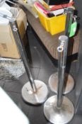*Three Barrier Stanchions (no chains)