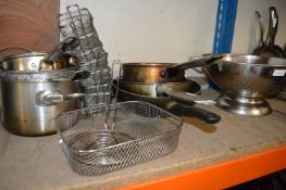 *Colander, Pans, and Frying Baskets