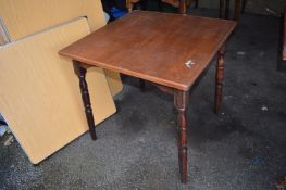 *Two Square Darkwood Tables