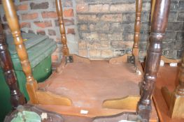 *Two Square Darkwood Tables