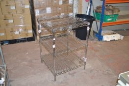 *Stainless Steel Three Tier Shelving ~60x60cm 88cm
