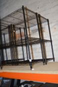 *Two Three Tier Adjustable Black Racks 60x35x75cm