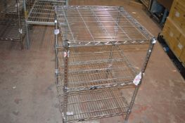 *Stainless Steel Three Tier Shelving ~60x60cm 88cm