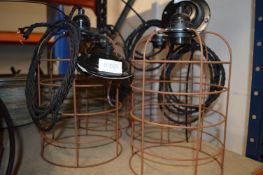 *Four Metal Ceiling Light Fittings