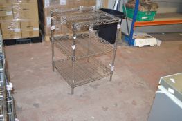 *Stainless Steel Three Tier Shelving ~60x60cm 88cm