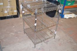 *Stainless Steel Three Tier Shelving ~60x60cm 88cm
