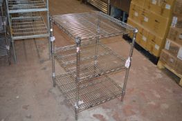 *Stainless Steel Three Tier Shelving ~60x60cm 88cm