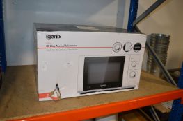 *Igenix 20L Manual Microwave