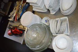 *Quantity of White Crockery and Glassware