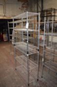 *Six Tier Stainless Steel Shelf Unit ~92x35cm 182c