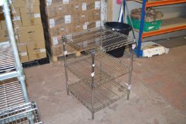 *Stainless Steel Three Tier Shelving ~60x60cm 88cm