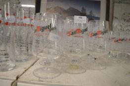 *Thirteen San Miguel Pint Glasses