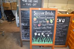 Two A-Frame Blackboards, Display Advertising Black