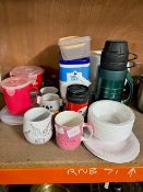 *Mugs, Paper Plates, Thermal Flask, etc.