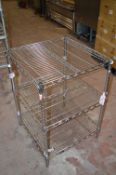 *Stainless Steel Three Tier Shelving ~60x60cm 88cm
