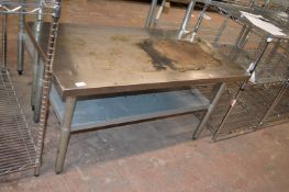 *Stainless Steel Preparation Table with Undershelf