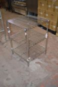 *Stainless Steel Three Tier Shelving ~60x60cm 88cm
