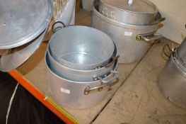 Three Aluminium Pots