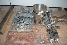 Quantity of Slatted Board Hooks, ~6 Folding Towel