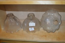 Three Glass Lamp Shades