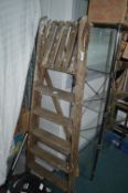 Folding Wooden Step Ladder