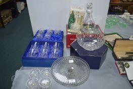 Cut Glass Tumblers, Stuart Crystal Trifle Bowl, Ca